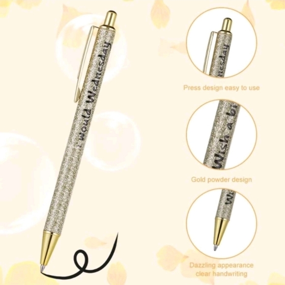 πΉοΈπ 1 pen π  choose day Funny 7 Days of Week Glitter black ink Ballpoint Pens - Picture 6 of 6